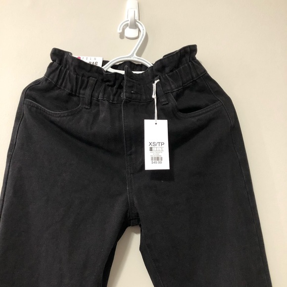 BNWT Paper Bag Waist, SWS denim co Black Jeans. Sz XS. - Picture 7 of 9